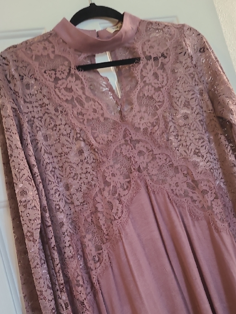 Listicle Dusty Mauve Ribbed-Trim Top - Picture 3 of 11